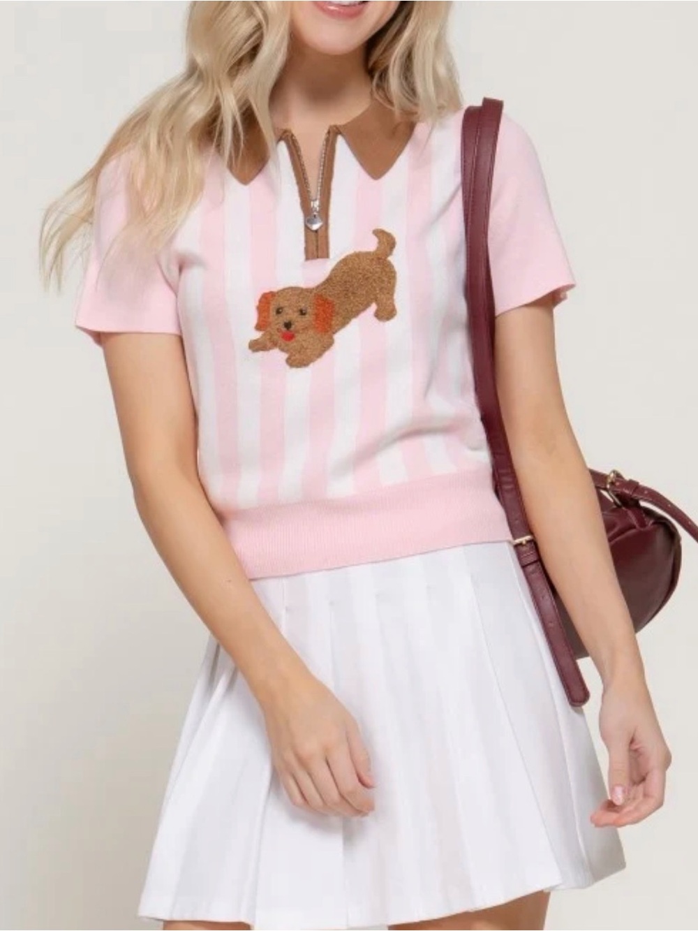 Stripe Knit Polo
